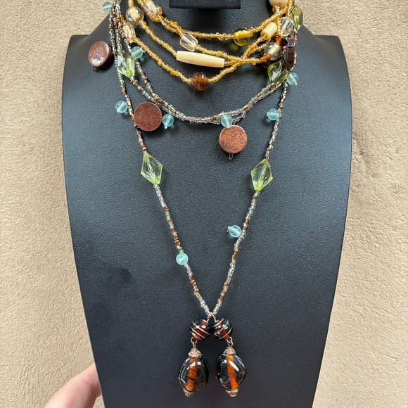 Jewelry - Duo of Beaded Rope Necklaces